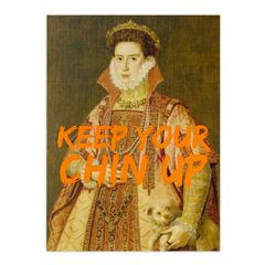 wenskaart - keep your chin up - schilderij | mullerwenskaarten