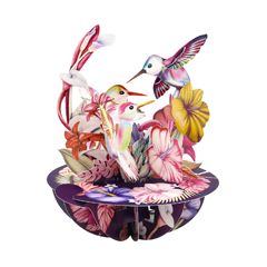 3D kaart - pirouettes cards - kolibries | Muller wenskaarten
