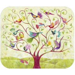 ansichtkaart met envelop - tv kaart - boom met vogels - Aurélie Blanz