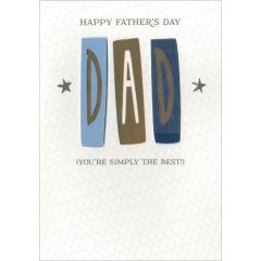 vaderdagkaart - happy father's day dad (you're simply the best)