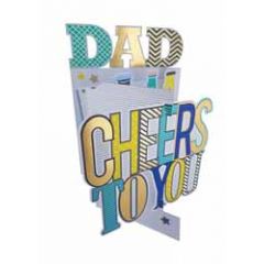 3d wenskaart cutting edge - dad cheers to you