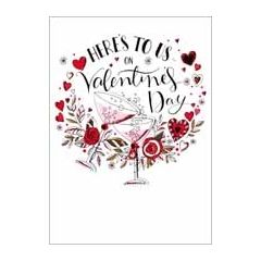 valentijnskaart - here s to us on valentines day