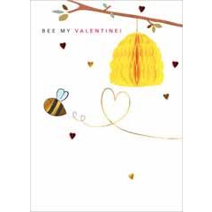 luxe valentijnskaart met honeycomb - bee my valentine