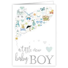 geboortekaart quire - a little new baby boy