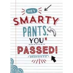 wenskaart inspired - hey smarty pants you passed!