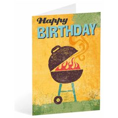 verjaardagskaart busquets - happy birthday - barbecue 
