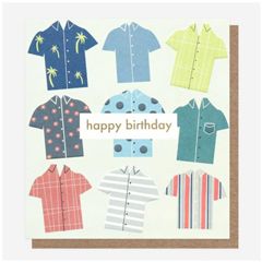 verjaardagskaart caroline gardner - happy birthday - shirts