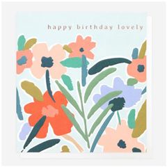 verjaardagskaart caroline gardner - happy birthday lovely - bloemen