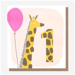1 jaar - verjaardagskaart caroline gardner - giraffe