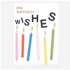 verjaardagskaart caroline gardner - big birthday wishes - kaarsjes