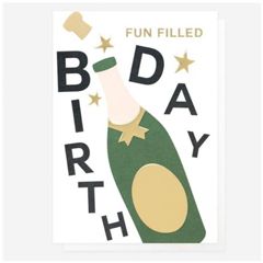 verjaardagskaart caroline gardner - fun filled birthday - champagne
