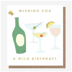 verjaardagskaart caroline gardner - wishing you a wild birthday - cocktails