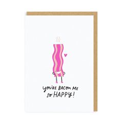 wenskaart ohh deer - you’re bacon me so happy! | mullerwenskaarten 
