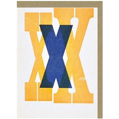 xxx - letterpress ansichtkaart met envelop  | muller wenskaarten