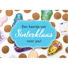sinterklaas ansichtkaart - een kaartje van sinterklaas voor jou! - snoepgoed | mullerwenskaarten