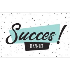 wenskaart - succes je kan het! | muller wenskaarten