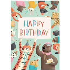 verjaardagskaart roger la borde - happy birthday - dieren