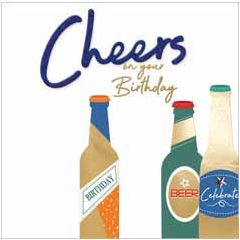 verjaardagskaart second nature - cheers on your birthday - bier