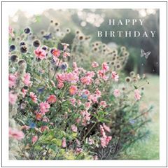 verjaardagskaart woodmansterne - happy birthday - bloemen