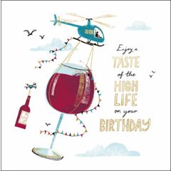 verjaardagskaart woodmansterne - taste of the high life - wijn | muller wenskaarten