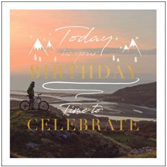 verjaardagskaart woodmansterne - today is your birthday - fiets| muller wenskaarten | online kaarten bestellen