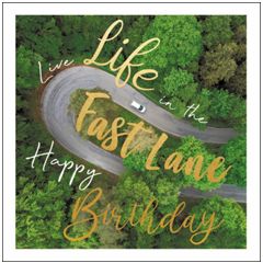 verjaardagskaart woodmansterne - live life in the fast lane - happy birthday| muller wenskaarten | online kaarten bestellen