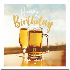 verjaardagskaart woodmansterne - happy birthday cheers to you - bier| muller wenskaarten | online kaarten bestellen