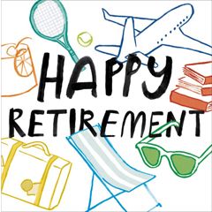 wenskaart pensioen woodmansterne - happy retirement | muller wenskaarten