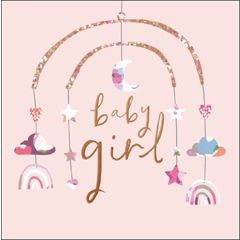 geboortekaart woodmansterne - baby girl | muller wenskaarten