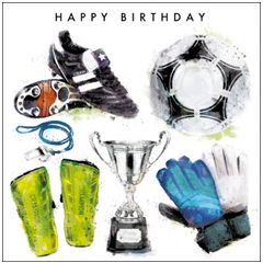 verjaardagskaart woodmansterne - happy birthday - voetbal