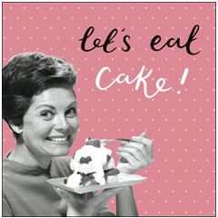 verjaardagskaart woodmansterne - let's eat cake! | muller wenskaarten