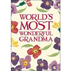 wenskaart woodmansterne - world's most wonderful grandma - bloemen