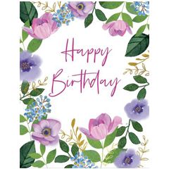 3d pop-up verjaardagskaart A4 - happy birthday - bloemen | mullerwenskaarten 