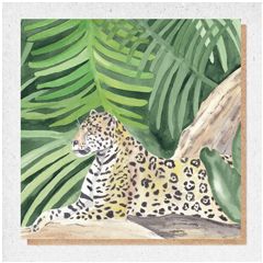 wenskaart fine art - luipaard panter