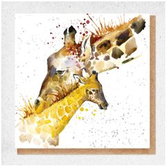 wenskaart fine art - giraffe