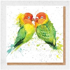 wenskaart fine art - love birds