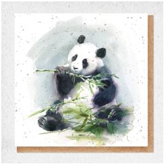 wenskaart fine art - panda