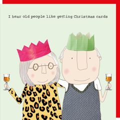 kerstkaart rosie made a thing - old people like getting christmas cards | muller wenskaarten