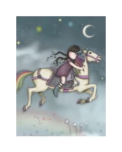santoro eclectic selection - gorjuss - meisje op paard | mullerwenskaarten