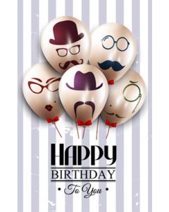 verjaardagskaart - happy birthday to you - ballonnen snor | muller wenskaarten