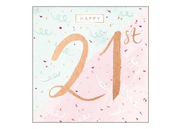 Onwijs 21 jaar verjaardagskaart - happy 21st | Muller wenskaarten YH-13
