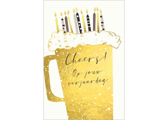 Wenskaart Adorable Cheers Op Jouw Verjaardag Bier Muller Wenskaarten